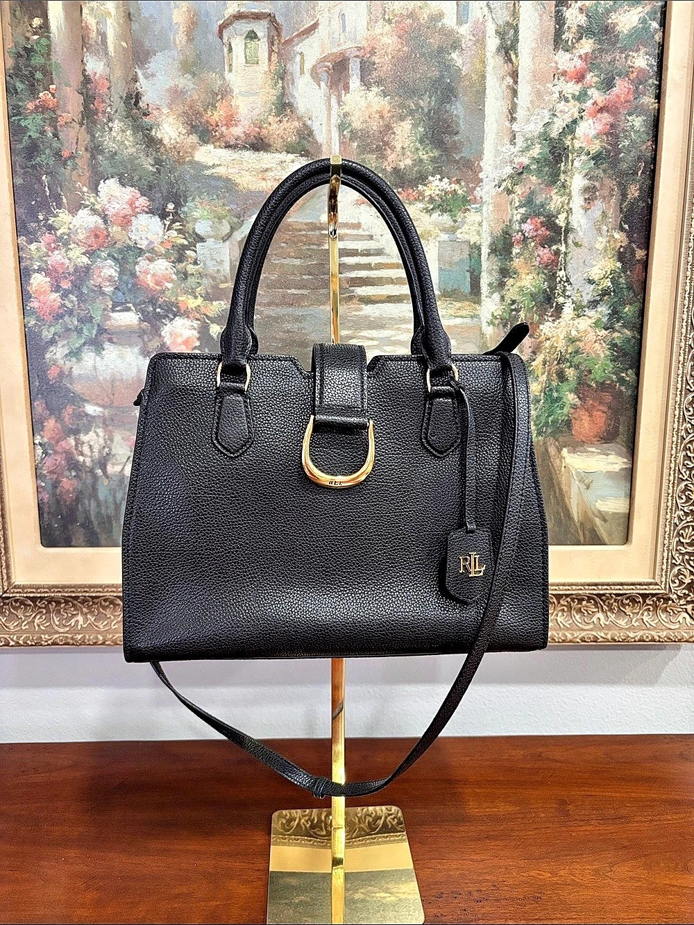 Lauren Ralph Lauren Black Satchel
